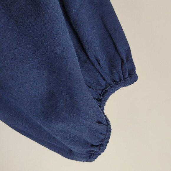 Lauren Ralph Lauren Women's 3X Navy V-Neck Top Plus Size Blouse - Picture 6 of 9